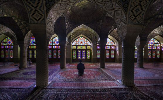 Muslim Praying in a Mosque