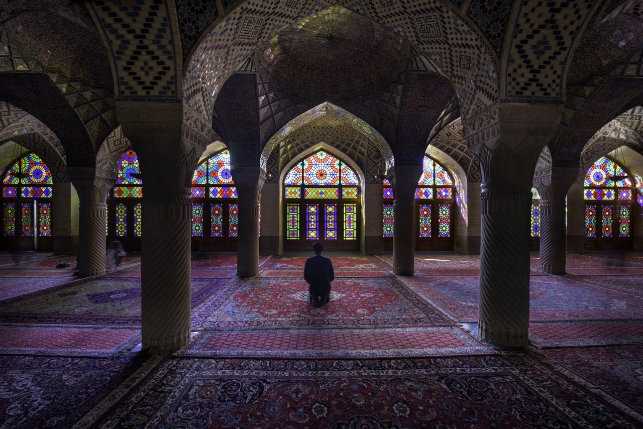 Muslim Praying in a Mosque